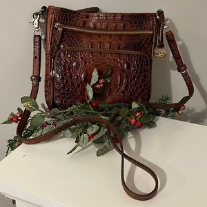 Vintage Brahmin Crossbody in Pecan Croc